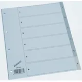 Büroring Register, 1-6, A4, PP-Folie, grau, 125 my