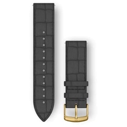  Schnellwechsel-Armbänder (20 mm) Schwarzes Armband aus geprägtem italienische... 