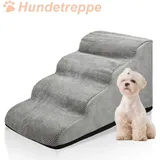 Hundetreppe Rutschfeste Haustierrampe Treppen Hunderampe fuer Haustier Hundestufen Abnehmbar und waschbar 4-stufige - Swanew