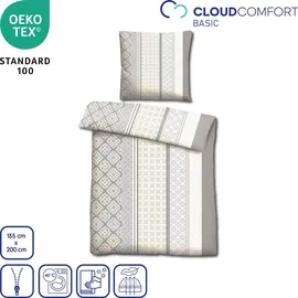 cloudcomfort Basic Mikrofaser Beige 135 x 200 cm + 80 x 80 cm