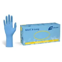 Meditrade Nitril 3000 X-Long Blue UH unsteril Gr.M