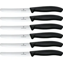 Victorinox Swiss Classic Tomatenmesser 11 cm 6-tlg. Schwarz/Silber