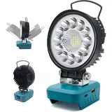 JOYOLEDER LED Arbeitsleuchte Akku-Lampe Für Makita 18v, Led Arbeitsleuchte Akku, Led Strahler, Runden, Tragbares LED Lampe,Akku Scheinwerfer mit Typ C und USB-Aufladung, für Autoreparatur, Heimbeleuchtung, Camping