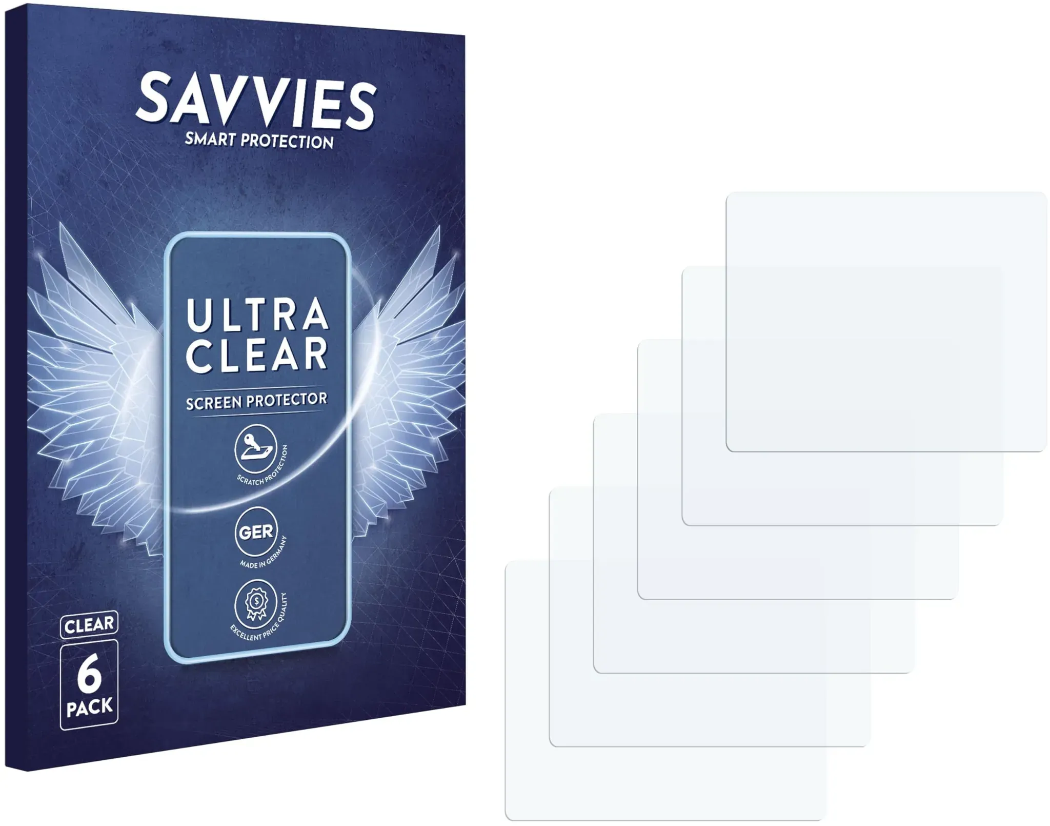 Savvies 6 Stück Schutzfolie für Apple iPod Classic (4. Gen.) Displayschutz-Folie Ultra-Transparent