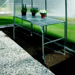Vitavia Aluminium-Tisch, 1 Ebene, 121 x 54 x 76 cm