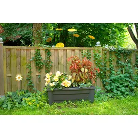 KHW Bewässerungsblumenkasten Calypso 79 x 34 x 33 cm anthrazit inkl. Rollen