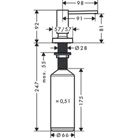 Hansgrohe Seifenspender A71 500ml Silber