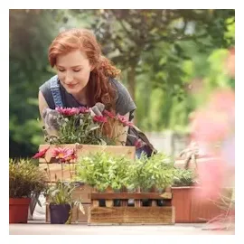 Relaxdays Blumenkasten 25,5 x 18,5 x 12 cm Braun Komplettset