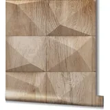 Marburg Vliestapete GZSZ 3D Holzoptik 10,05 m x 0,53 m Beige FSC®