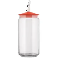 Alessi Lulà Glasbehälter orange/rot