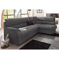 sit&more Ecksofa SIT & MORE "Pandora L-Form", grau (anthrazit), B:251cm H:91cm T:176cm, Luxus-Microfaser ALTARA NUBUCK (100% Polyester);Luxus-Microfaser ALTARA NUBUCK (100% Polyester);Luxus-Microfaser (100% Polyester), Sofas, Ecksofa, wahlweise mit Bettfunktion