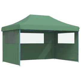 vidaXL Faltpavillon 1,49 x 4,4 m inkl. 3 Seitenteile Grün