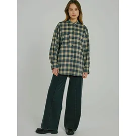 Norr Bluse Woody beige / blau S