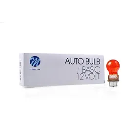 Glühlampe M-TECH PY27W 3156 27W W2.5x16d AMBER 12V