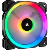 Corsair LL120 RGB LED PWM PC-Gehäuselüfter (120mm Dual Licht Loop RGB LED, Einzelverpackung) Schwarz