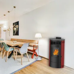 Luft-Pelletofen Flavia 15 kW Sannover Bordeaux