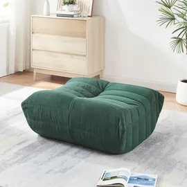 [en.casa] Fußhocker Kodsø Cord 35 x 80 x 65 cm Grün
