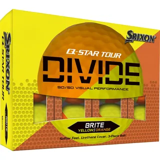 Srixon Q-Star Tour Divide Golfbälle, yellow/orange