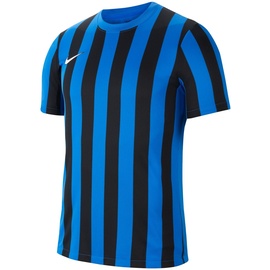 Nike Striped Division Iv Jersey T Shirt, Royal Blue/Black/White, L