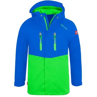 TROLLKIDS Nusfjord Jacke - Medium Blue / Bright Green - 92 cm