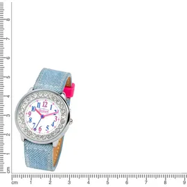 Scout Mädchen Analog Quarz Uhr 280381008 0 mm Kunstlederarmband Blau