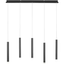 just light. LED-Pendelleuchte BRUNO fünfflammig, schwarz