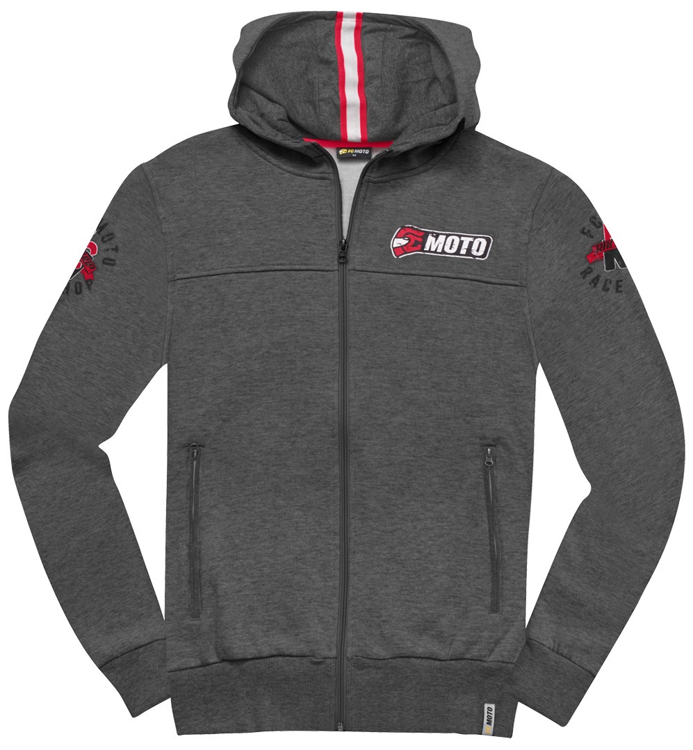 FC-Moto Effortless Zip-hoodie, grijs, S