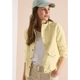 Cecil Kurzjacke CECIL, Damen, Gr. XXL (46), gelb (light buttermilk gelb), Web, 98% Baumwolle, 2% Elasthan, unifarben, comfort fit normal, ohne Ausschnitt, Bündchen, Jacken Kurzjacke, im Denim-Style