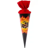 Goldbuch Geschwistertüte 35cm Monstertruck, Schwarz-rot