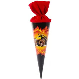 Goldbuch Geschwistertüte 35cm Monstertruck, Schwarz-rot
