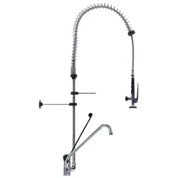 Gastro-Inox Monoblock-Vorspüldusche mit handfreier Bedienung und Schwenkkran ausgestattet, 1200mm