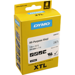 Dymo XTL Schriftband 1868743  schwarz auf transparent  24mm x 7,5m