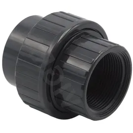 Plimat 63 mm PVC Klebe Fitting Verschraubung Innengewinde IG 63 mm x 2 Muffe Verbinder..."