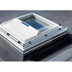 VELUX Flachdachfenster Hitzeschutzmarkise Uni Weiss 6090WL, 90x90 cm (090090), Aluminiumschiene,CFP,Solar,VELUX