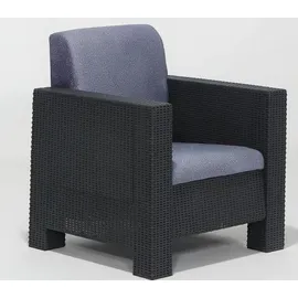 JV Möbel Grauer Moderner Gartenstuhl 73 x 75 x 85 cm grau