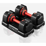 Dripex Hantel Verstellbares Hantelset 24.5 kg Ein Paar, Hanteln mit Anti-Rutsch Griff, Fitness Kurzhanteln aus Stahl, Zwei Hanteln separat versandt