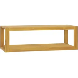 Wand-Badregal 110x45x35 cm Massivholz Teak