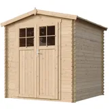 TIMBELA Holz-Gartenhaus M343F 2,16 x 1,63 m Natur