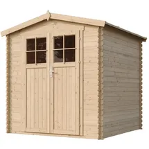 TIMBELA Holz-Gartenhaus M343F 2,16 x 1,63 m Natur