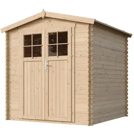 TIMBELA Holz-Gartenhaus M343F 2,16 x 1,63 m Natur
