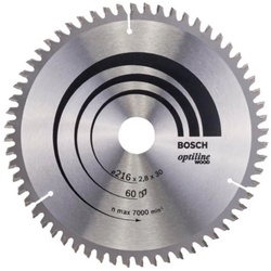 BOSCH Kreissägeblatt Kreissägeblatt AD 216mm Z.60 WZ/N Bohr.30mm Schnitt-B.2,8mm HM BOSCH