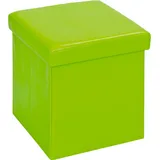 Interlink Sitzhocker Faltbox Kunstleder 38 x 38 x 38 cm Grün