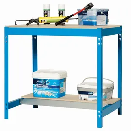 Simon Rack Simonrack Werkbank BT0 900 blau 90,0 x 61,0 x 84,2 cm, - Blue / Brown - One Size