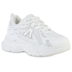 Damen Plateau Sneaker in Weiss
