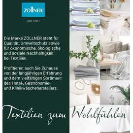 ZOLLNER Kinder Bettwäsche 40x60 + 100x135 cm, 100% Baumwolle Renforcé weiß