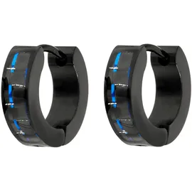 Jobo Creolen Edelstahl schwarz beschichtet mit Carbon 13,2mm