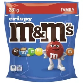 M&Ms Crispy, Family Pack, mit Knusperreis-Kern, 281 g