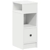 VidaXL Nachttisch mit Schublade Weiß 25x31x66 cm