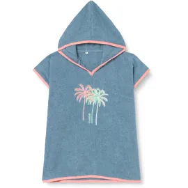 Playshoes Unisex Kinder Frottee-Poncho Bademantel Handtuch, Palmen, S (bis ca. 4 Jahre)