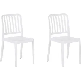 Beliani Sersale Gartenstuhl 42 x 42 x 82 cm weiß 2 St.